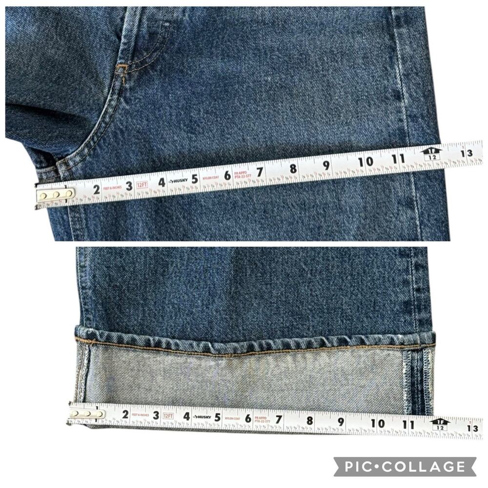 Agolde Dame High Rise Button Fly Wide Leg Jeans Control Size 25 Baggy Skater - Picture 11 of 16